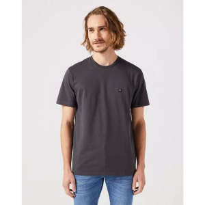 Wrangler, T-shirts Sign Off Tee Unisex Taubengrau XL, Wrangler Kurzarmshirt, mit Logostickerei auf der Brust