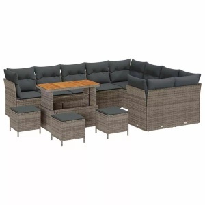 vidaXL, VidaXL - Garten-sofa poly-rattan, One Size, Grau
