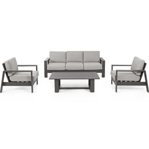 mutoni Garten Deluxe, Garten Sitzgruppe Baltic mit Kissen Coffe (4-teilig), Garten Sitzgruppe Baltic mit Kissen Coffe (4-teilig)