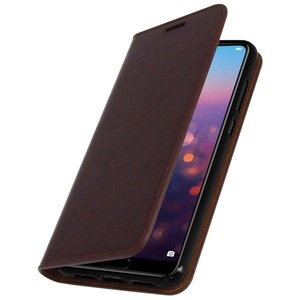 Avizar, Avizar Tragetasche für Huawei P20 Pro - braun Leder Buch Geschäftsfall, Avizar - Cover Echtleder Huawei P20 Pro Braun, Braun