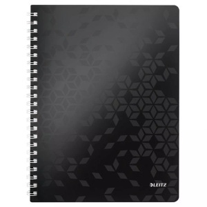 Leitz, LEITZ Collegeblock WOW PP A4 4638-00-95 schwarz kariert, Leitz Collegeblock, WOW PP, A4, schwarz, kariert, 4638-00-95