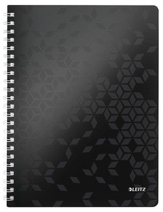 Leitz, LEITZ Collegeblock WOW PP A4 4638-00-95 schwarz kariert, Leitz Collegeblock, WOW PP, A4, schwarz, kariert, 4638-00-95