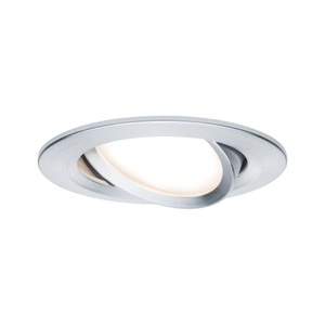 Paulmann, Paulmann Spot Nova Coin rund, schwenkbar, Alu, Paulmann 93486 Nova Einbauleuchte LED LED 6 W Aluminium (gedreht)