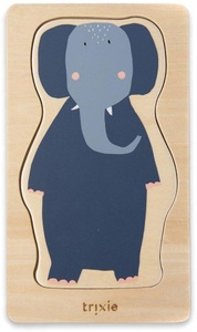 Trixie Baby, Trixie Baby Holzpuzzle, 4-lagig Animals, Trixie Baby Holzpuzzle, 4-lagig Animals