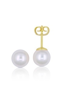 MUAU Schmuck, Ohrstecker Akoya Perlen Gelbgold 750, 8.0-8.5mm Damen Gelbgold ONE SIZE, MUAU Schmuck - Ohrstecker Akoya Perlen Gelbgold 750, 8.0-8.5mm, One Size,