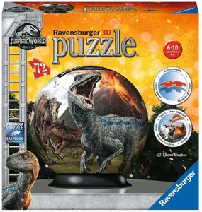 Ravensburger, Ravensburger 3D Puzzle Jurassic, 3D Puzzle Ravensburger Puzzle-Ball Jurassic World 72 Teile