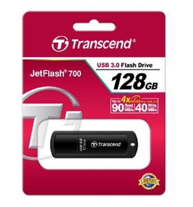 Transcend, Transcend Jetflash 700 128Gb Usb3 Black - (128 GB, Schwarz), Transcend JetFlash 700 - USB-Flash-Laufwerk - 128 GB - USB 3.0 - Schwarz