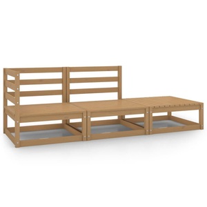 vidaXL, vidaXL 3-tlg. Garten-Lounge-Set Honigbraun Massivholz Kiefer, vidaXL 3-tlg. Garten-Lounge-Set Honigbraun Massivholz Kiefer