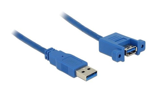 Delock, USB 3.0 Verlängerungskabel zum Einbau [1x USB 3.0 Stecker A - 1x USB 3.0 Buchse A] 1 m Blau Delock, Delock USB 3.0-Adapterkabel USB A - USB A 1 m