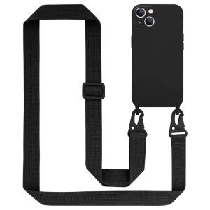 Apple, Handy Kette für iPhone 14 Silikon Schutzhülle, Apple - Handy Kette für iPhone 14 Silikon Schutzhülle, Schwarz