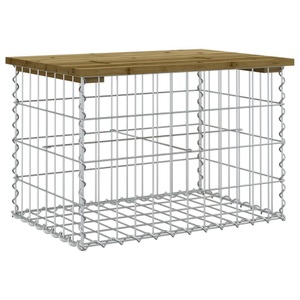 vidaXL, vidaXL Gartenbank aus Gabionen 63x44x42 cm Kiefernholz Imprägniert, vidaXL Gartenbank aus Gabionen 63x44x42 cm Kiefernholz Imprägniert