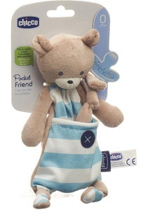 CHICCO, Chicco Schnullerhalter POCKET FRIENDS Boy, Chicco Schnullerhalter POCKET FRIENDS Boy (1 Stk)