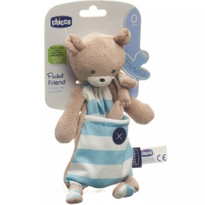 CHICCO, Chicco Schnullerhalter POCKET FRIENDS Boy, Chicco Schnullerhalter POCKET FRIENDS Boy (1 Stk)