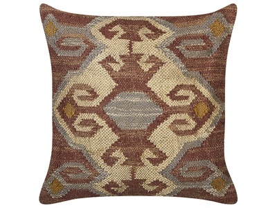 Beliani, Dekokissen aus Jute Boho URPAD Dekokissen aus Jute Boho URPAD, Beliani - Dekokissen aus Jute Boho URPAD, S/M, Rot Bunt