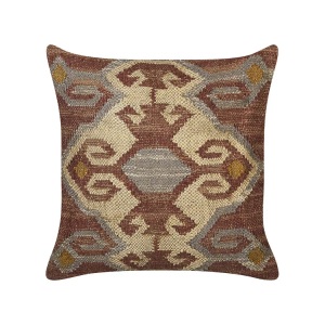 Beliani, Dekokissen aus Jute Boho URPAD Dekokissen aus Jute Boho URPAD, Beliani - Dekokissen aus Jute Boho URPAD, S/M, Rot Bunt