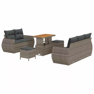 vidaXL, VidaXL - Garten-sofa poly-rattan, One Size, Grau