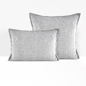 LA REDOUTE INTERIEURS, Kissen- und Nackenrollenbezug Linot aus vorgewaschenem Leinen Kissen- und Nackenrollenbezug Linot aus vorgewaschenem Leinen, La Redoute Intérieurs - Kissen- und Nackenrollenbezug Linot aus vorgewaschenem Leinen, 63X63CM, Grau