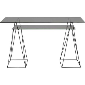 Kare Design, Tisch Polar schwarz 8mm ESG 135x65, Tisch Polar schwarz 8mm ESG 135x65