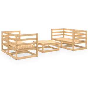 vidaXL, vidaXL 5-tlg. Garten-Lounge-Set Massivholz Kiefer