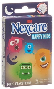 3m, 3M Kinderpflaster Happy Kids Monsters (20 Stück), 3M Nexcare Kinderpflaster Happy Kids Monsters (20 Stk)