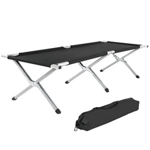 TecTake, 2 Feldbetten Aus Aluminium Unisex Schwarz ONE SIZE, Tectake - 2 Feldbetten aus Aluminium, One Size, Schwarz