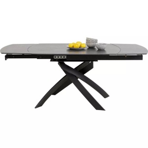 Kare Design, Ausziehtisch Twist schwarz 120-180x90, Ausziehtisch Twist schwarz 120-180x90