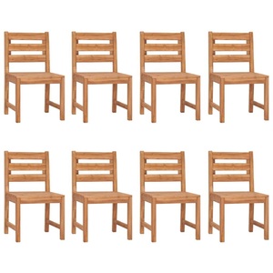 vidaXL, vidaXL Gartenstühle 8 Stk. Massivholz Teak, vidaXL Gartenstühle 8 Stk. Massivholz Teak