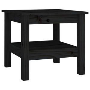vidaXL, vidaXL Couchtisch Schwarz 45x45x40 cm Massivholz Kiefer, 