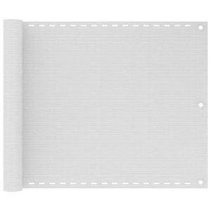 vidaXL, vidaXL Balkon-Sichtschutz Weiß 75x500 cm HDPE, vidaXL Balkon-Sichtschutz Weiß 75x500 cm HDPE