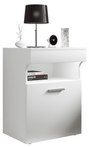 VCM, Nachtschrank Beistelltisch Drehtür Konsole Boxspring Nachttisch Slepal M Nachtschrank Beistelltisch Drehtür Konsole Boxspring Nachttisch Slepal M