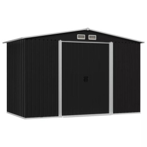 vidaXL, vidaXL Geräteschuppen Anthrazit Stahl 257x205x178 cm, vidaXL Geräteschuppen Anthrazit Stahl 257x205x178 cm
