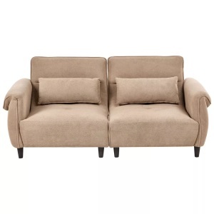 Beliani, Beliani - 3 Sitzer Sofa aus Stoff Modern WETLAN, One Size, Braun Medium