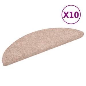 vidaXL, vidaXL Selbstklebende Treppenmatten 10 Stk. Braun 54x16x4cm Nadelvlies, vidaXL Selbstklebende Treppenmatten 10 Stk. Braun 56x17x3cm Nadelvlies