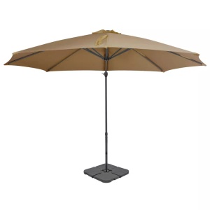 vidaXL, vidaXL Sonnenschirm mit Schirmständer Taupe