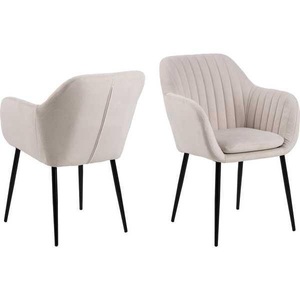 mutoni scandi, Esszimmerstuhl mit Armlehnen Milano creme, AC Design Stuhl »Emilia«