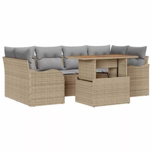 vidaXL, VidaXL - Garten-sofa-set poly-rattan, One Size, Beige