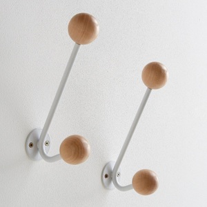 LA REDOUTE INTERIEURS, 2er-Set Wandgarderoben ''Agama'', 2 Haken, La Redoute Intérieurs - 2er-Set Doppel-Wandhaken Agama, One Size, Weiss