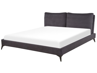 Beliani, Bett mit Lattenrost aus Samtstoff Modern MELLE Bett mit Lattenrost aus Samtstoff Modern MELLE, 