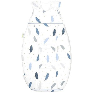 Odenwälder, Odenwälder Jersey-Schlafsack AIRPOINTS® FEATHER in weiß/blau in Gr. 110, 