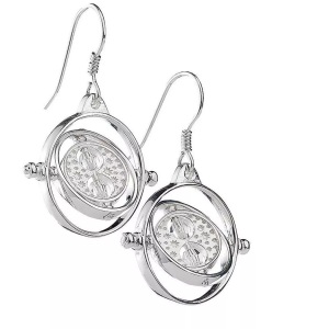 HARRY POTTER, Time Turner Swarovski Ohrringe Damen Silber ONE SIZE, Harry Potter - Time Turner Swarovski Ohrringe, One Size, Silber