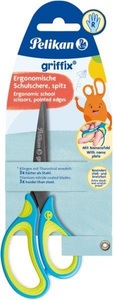 Pelikan, Pelikan Kinderschere griffix Blau, Gr?n, PELIKAN Schere spitz Griffix 810241 fresh blue, Rechtshänder