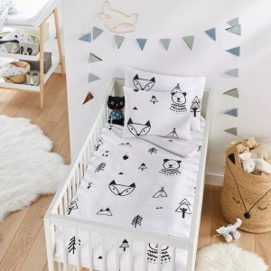 LA REDOUTE INTERIEURS, Bettbezug für Babys FOREST CAMP, Baby-Bettbezug Forest Camp