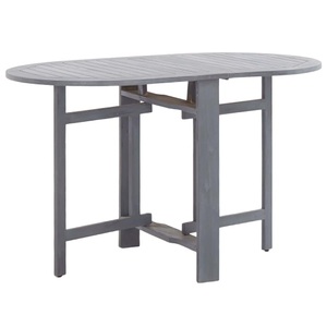 Diverse Hardware, Klappbarer Gartentisch Grau 120 x 70 x 74 cm Akazienholz Massiv
