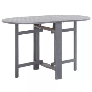 Diverse Hardware, Klappbarer Gartentisch Grau 120 x 70 x 74 cm Akazienholz Massiv