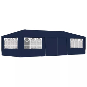 vidaXL, vidaXL Profi-Partyzelt mit Seitenwänden 4×9 m Blau 90 g/m²