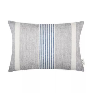 Tom Tailor, TOM TAILOR Kissenhülle »Fresh Stripe«, (1 St.), mit modernem Streifendessin, Tom Tailor Kissenhülle , T-Fresh 75320-080-40-60 , Blau, Creme, Grau , Textil , Streifen , 40 cm , hochwertige Qualität , 003021129701