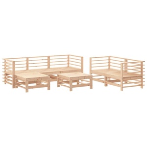 vidaXL, vidaXL 7-tlg. Garten-Lounge-Set Massivholz Kiefer, VidaXL - Garten lounge set kiefernholz, One Size, Braun