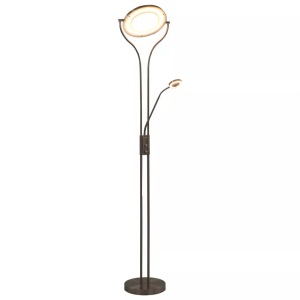vidaXL, vidaXL Stehlampe 18 W Silbern 180 cm Dimmbar