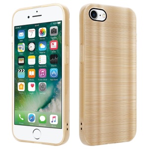Cadorabo, Hülle für Apple iPhone 7 7S 8 SE 2020 im Brushed Design, Cadorabo - Hülle für Apple iPhone 7 7S 8 SE 2020 im Brushed Design, Gold
