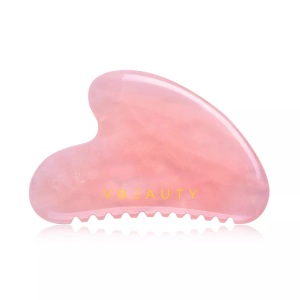VBEAUTY, VBEAUTY Tools - Gua Sha Rose Quartz with Teeth, VBEAUTY Tools - Gua Sha Rosenquarz mit Zähnen